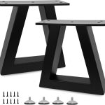 Heavy duty industrial steel table legs in square frame design