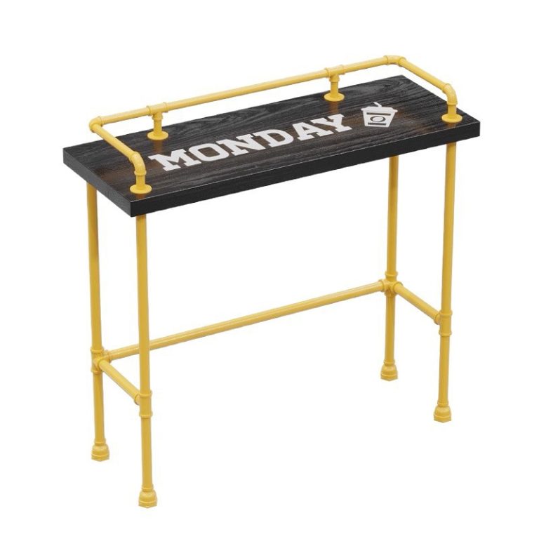 Industrial pipe metal table and chair set